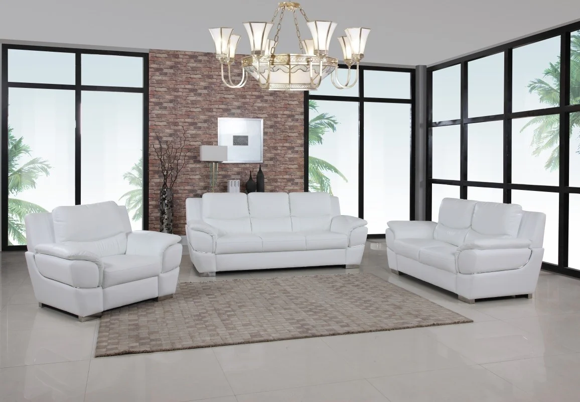 4572 Sofa Collection - White Leather