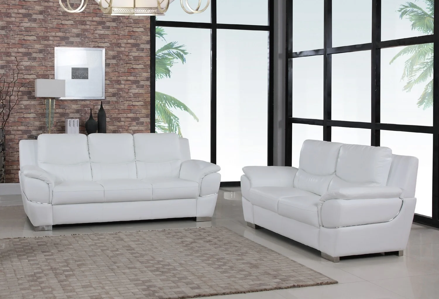 4572 Sofa Collection - White Leather - Image 2