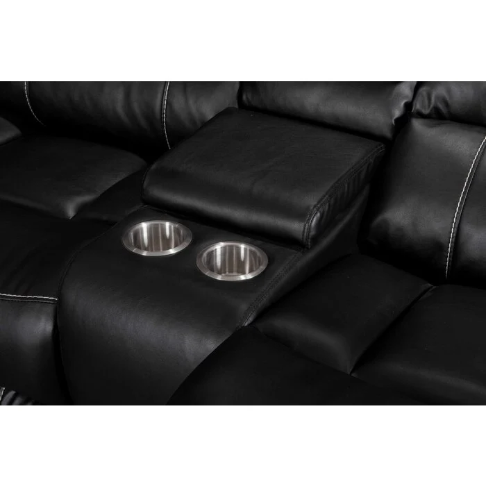 8014 Black Power Loveseat - Image 4