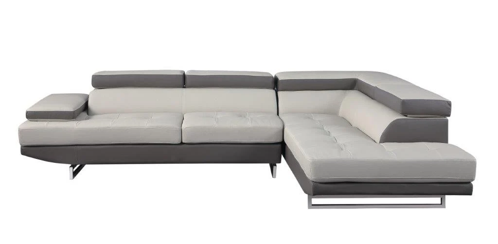 8136 Global United Two Tone Light Gray Sectional - Image 4