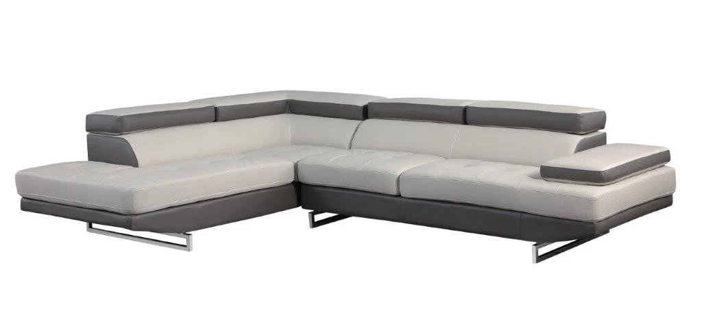 8136 Global United Two Tone Light Gray Sectional - Image 5