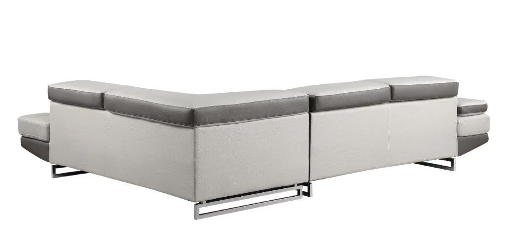 8136 Global United Two Tone Light Gray Sectional - Image 6