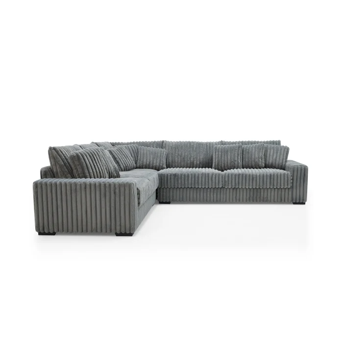 8228 Corduroy Sectional - Light Gray - Image 2