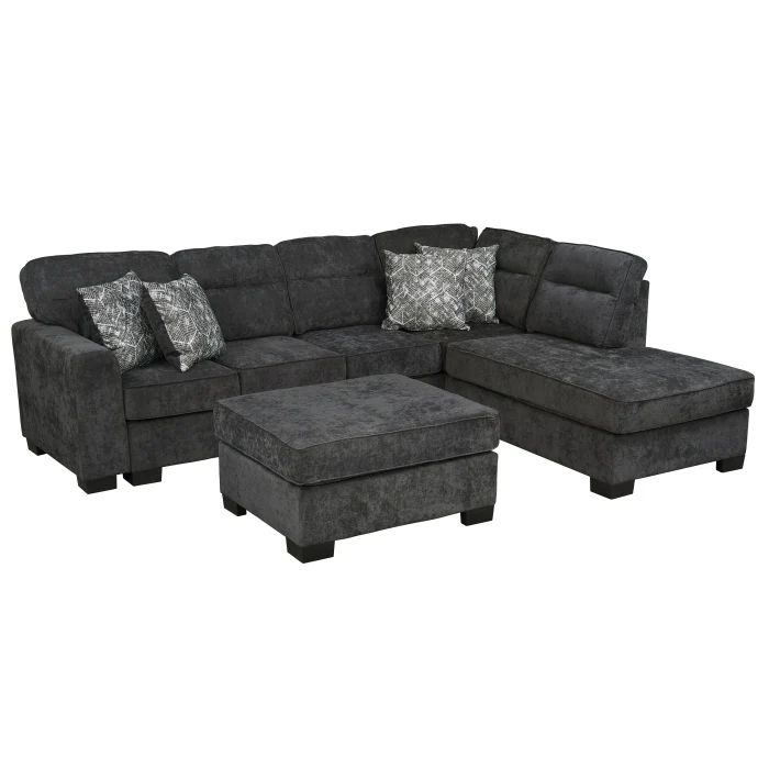 8255 Chenille 4 Pc Sectional - Image 3