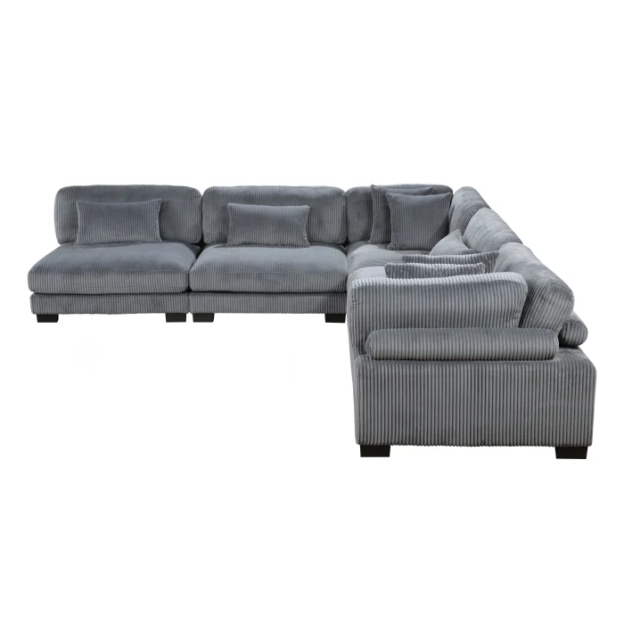8555GY Modular 5 Pc Gray Sectional - Image 5