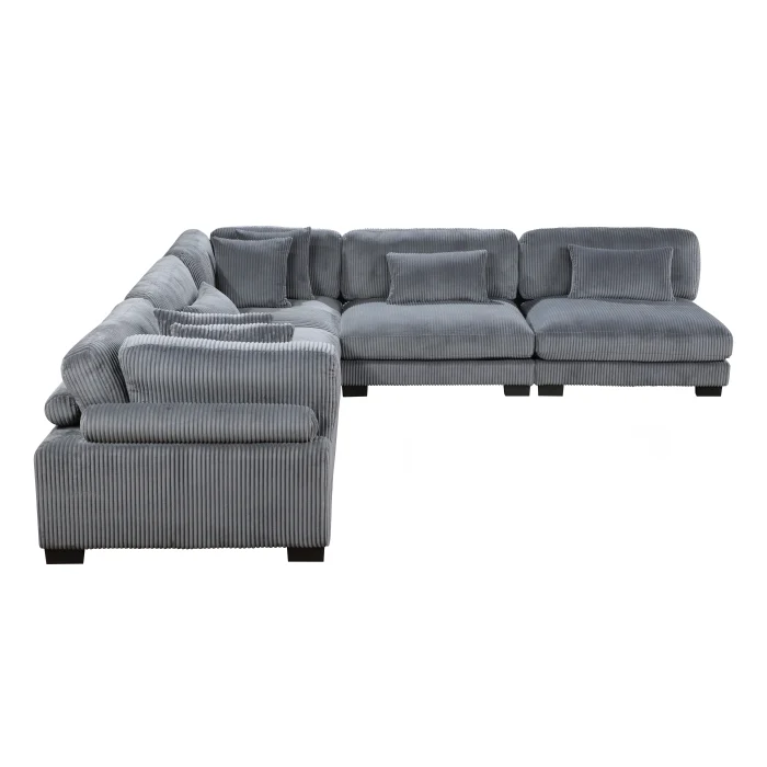 8555GY Modular 5 Pc Gray Sectional - Image 6