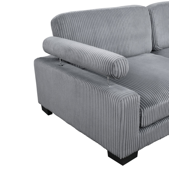 8555GY Modular 5 Pc Gray Sectional - Image 8