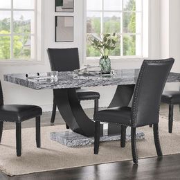 9056 Marble Top Dining Set - 7 Pc - Image 2