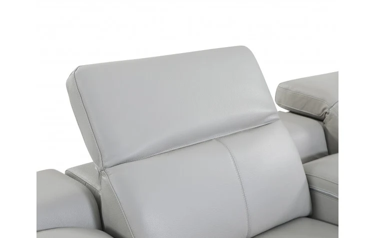 9762 Global United Leather Sofa Set - Light Gray - Image 12