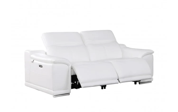 9762 Global United Leather Sofa Set - White - Image 10