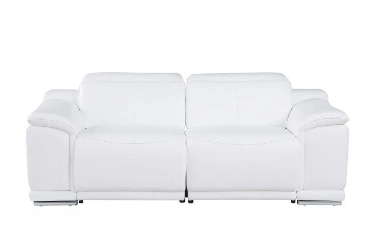 9762 Global United Leather Sofa Set - White - Image 8