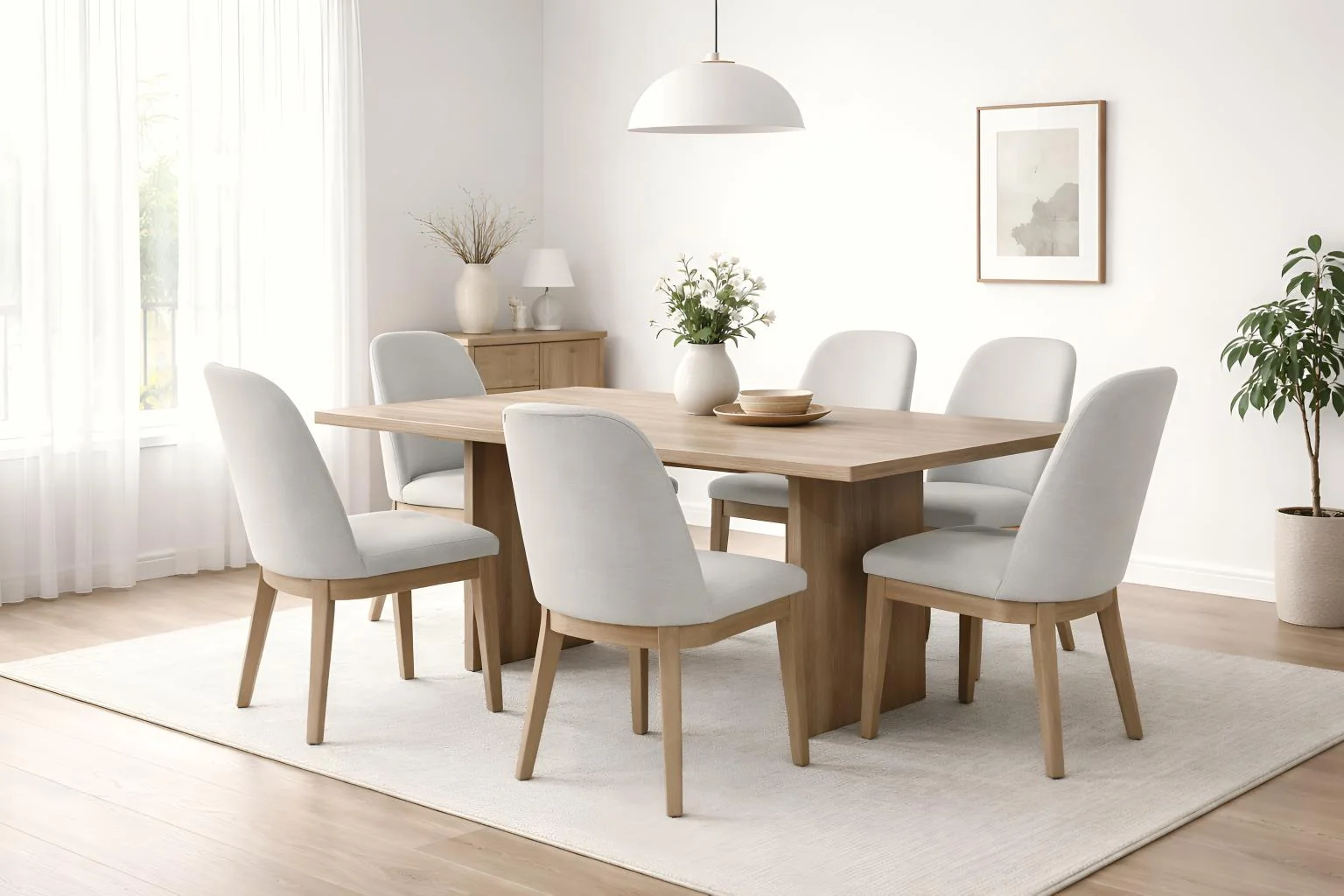 Abigail Natural 7 Pc Dining Collection 7135