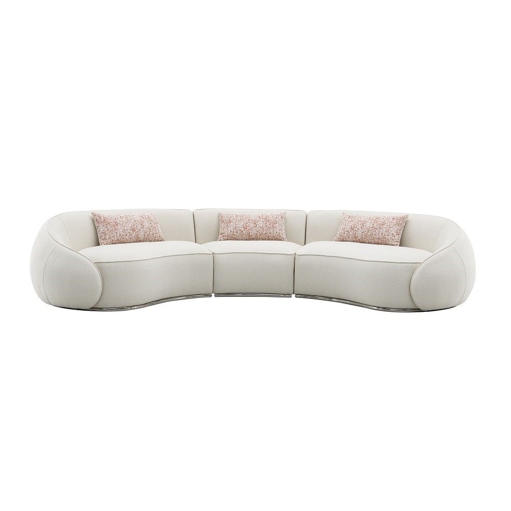 Acme LV03010 Sahara Beige Boucle Sectional - Image 3