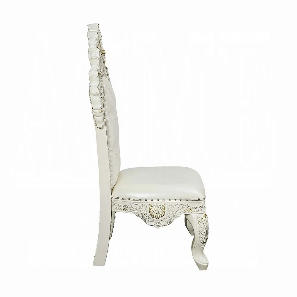 Adara Antique White Pedestal Dining Set DN01229 - Image 7