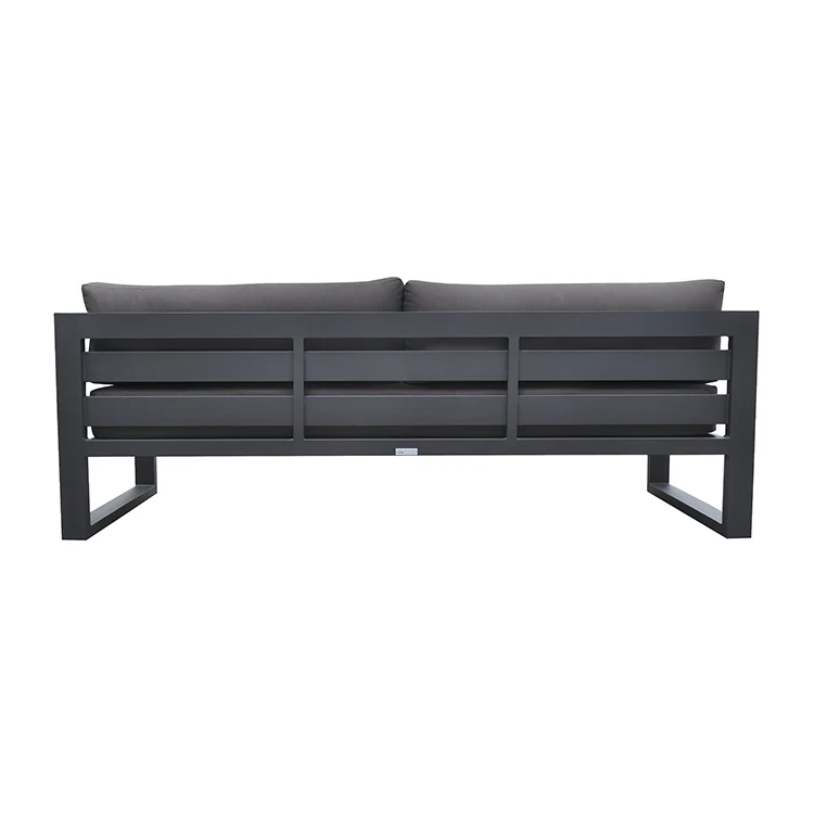 Armen Living Aelani 4 Pc Seating - Gray Aluminum - Image 5