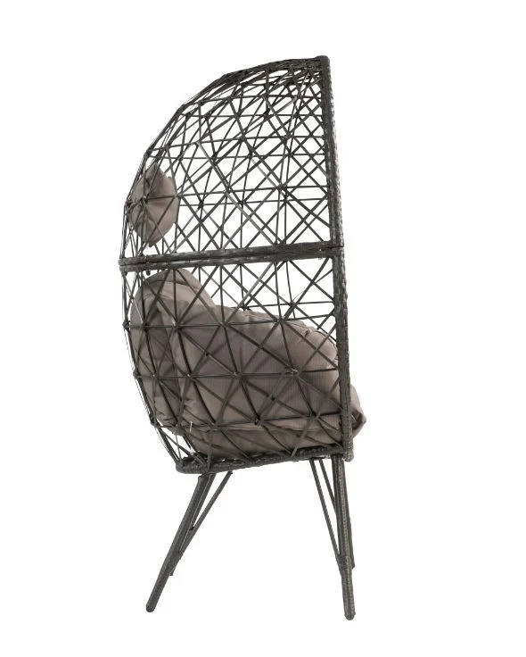 Aeven Patio Lounge Chair - Fabric & Wicker - Image 4