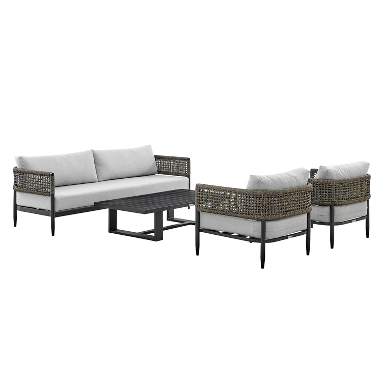 Armen Living Alegria 4 Pc Outdoor Conversation Set - Image 2
