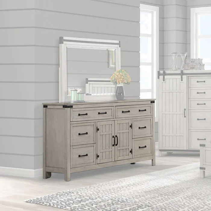 Alexandria 4 Pc Plank Inlay Bedroom Collection - Image 8