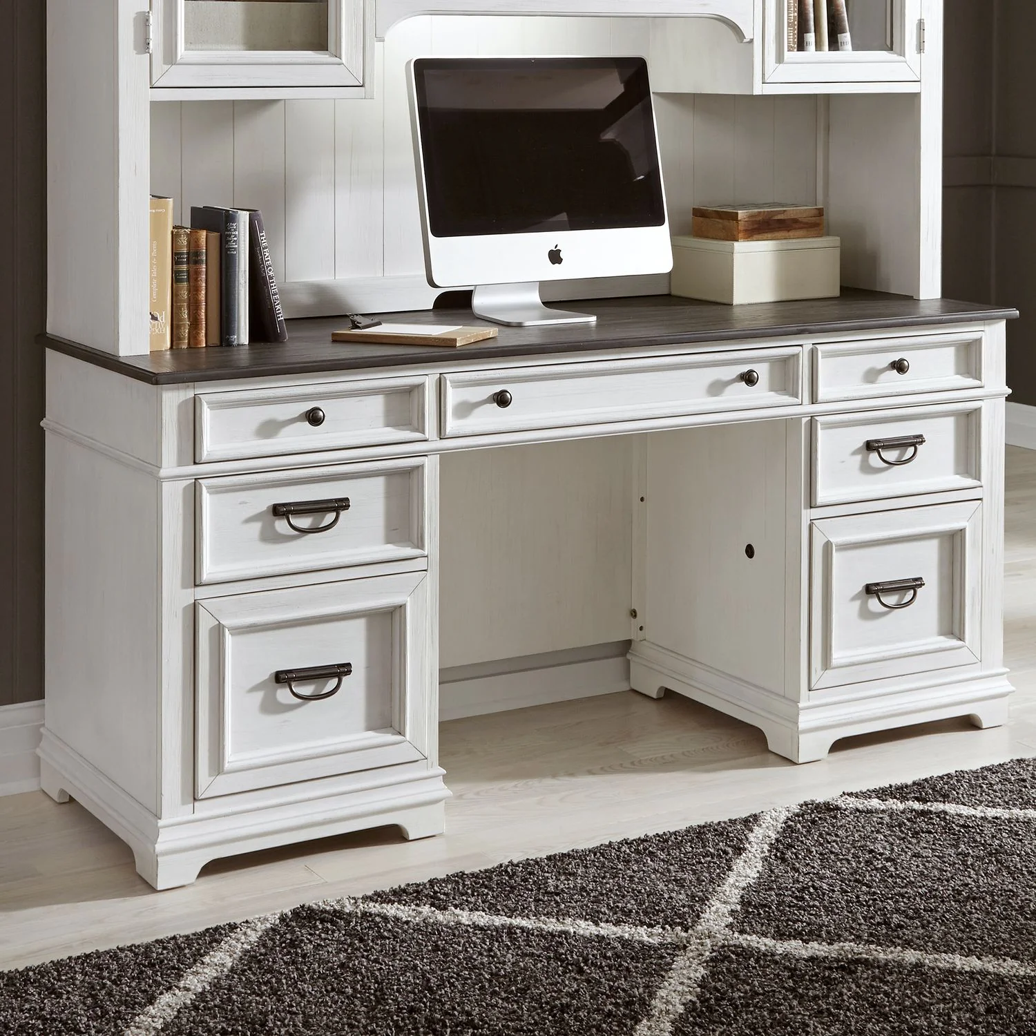 Allyson Park White Credenza & Hutch 417-HO120 - Image 2