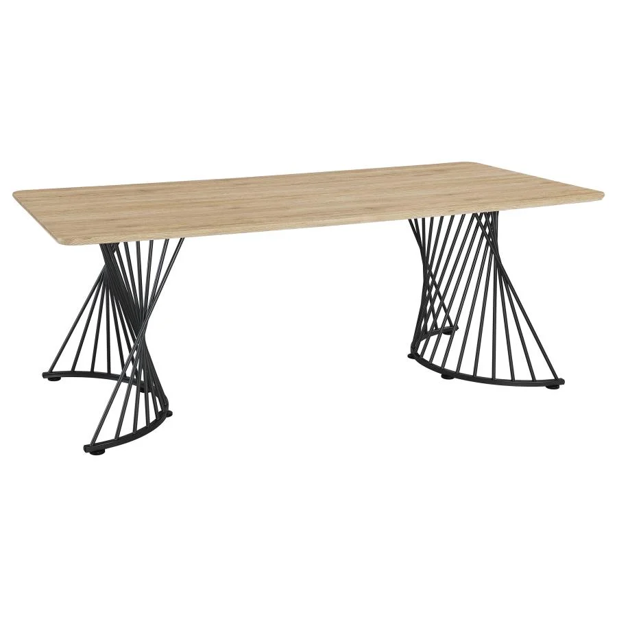 Altus Swirl Base Dining Table Natural Oak 193531 - Image 2