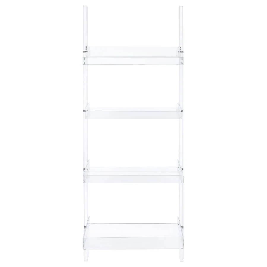 Amaturo Clear 4 Shelf Ladder Bookcase - Image 3