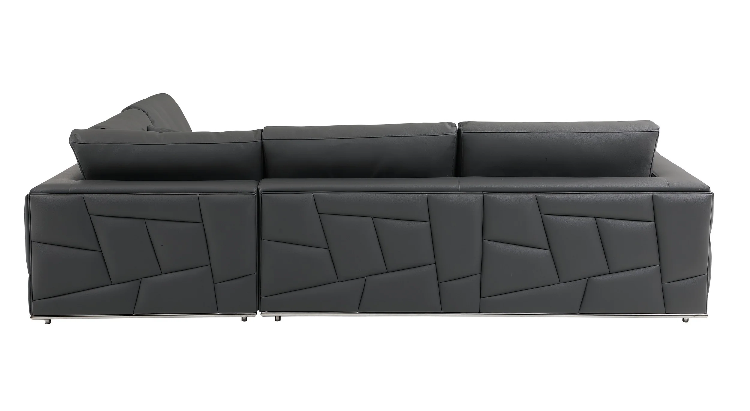 Global United 998 Genuine Leather Sectional - 3 Colors - Image 4