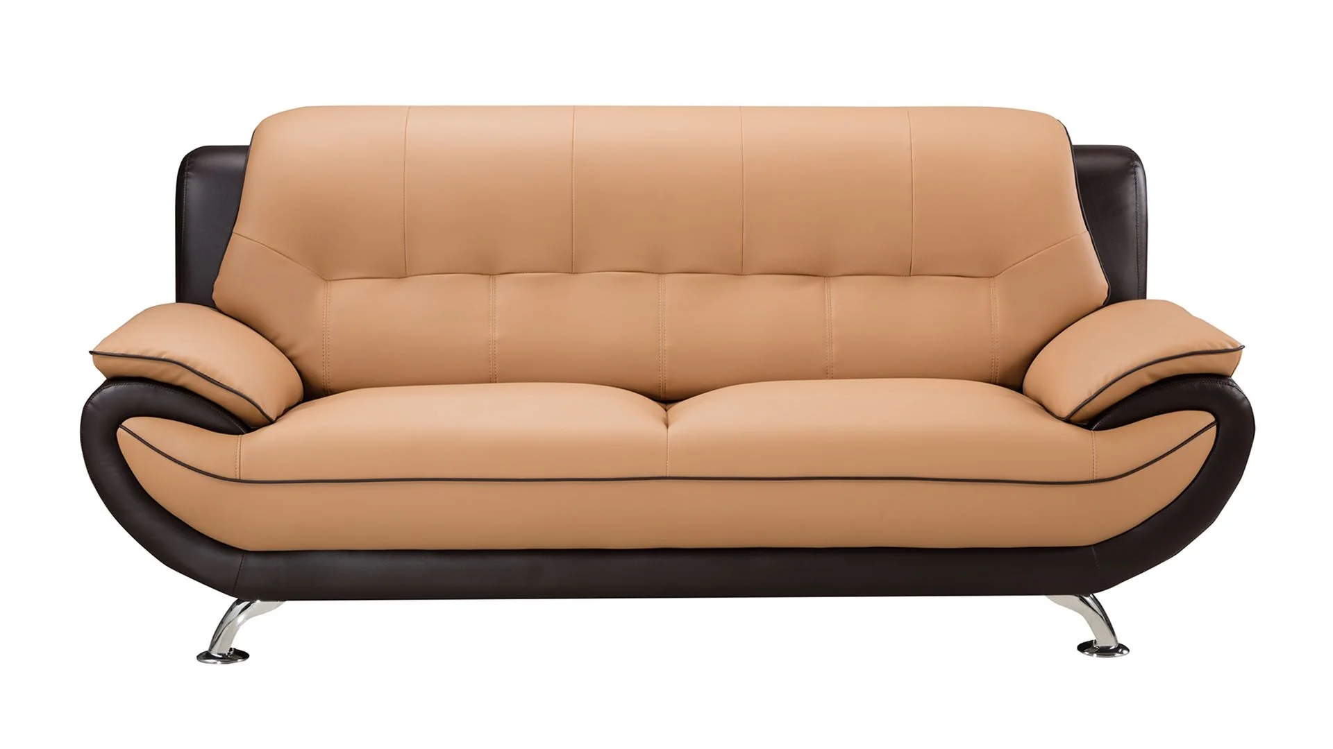 American Eagle AE208-YO.BR Faux Leather 3 Pc Sofa - Image 2