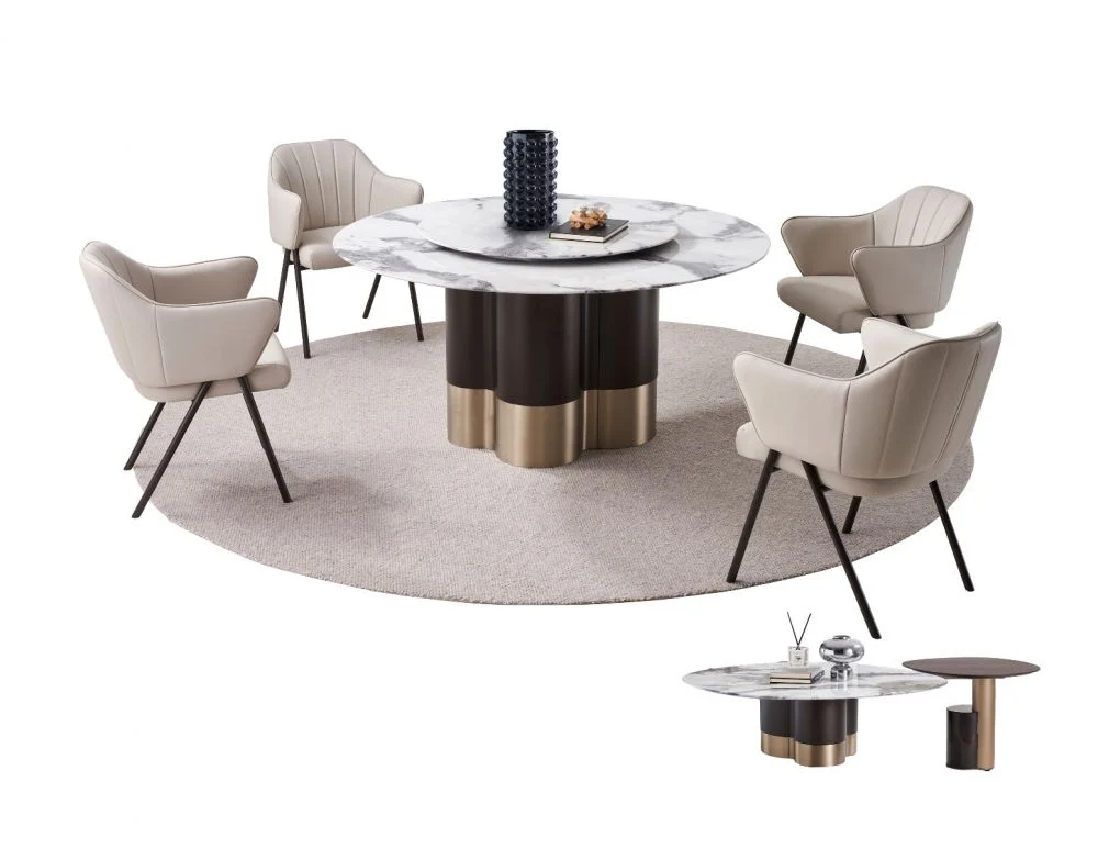 American Eagle TL-J2192 Marble Dining Set - Image 2