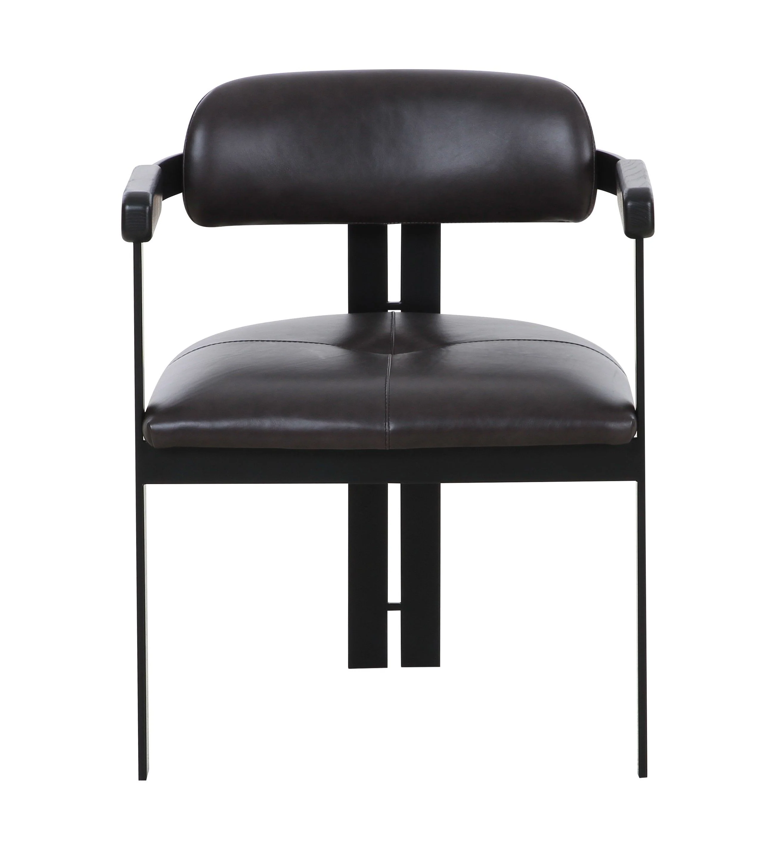 Aneta Dining Chair Dark Brown Leather - Image 5