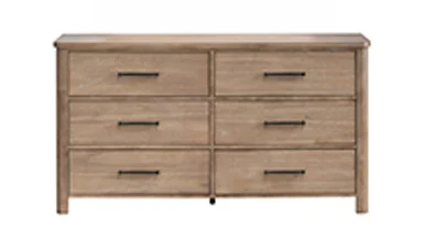 Anika 6 Drawer Dresser Natural - Image 3
