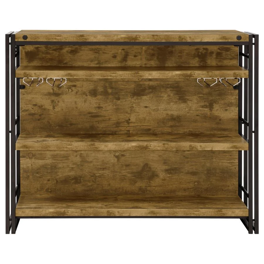 Renaldi Antique Nutmeg Industrial Design Bar Unit - Image 3