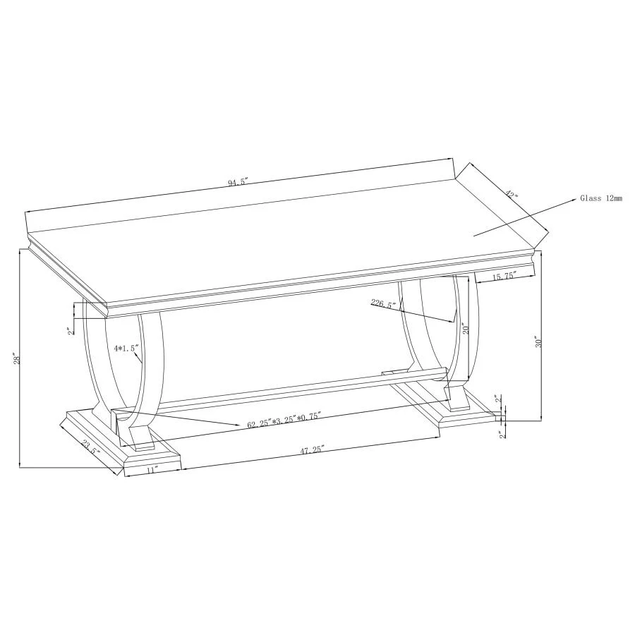 Antoine 107871 Glam & Bling Dining Collection - Image 6