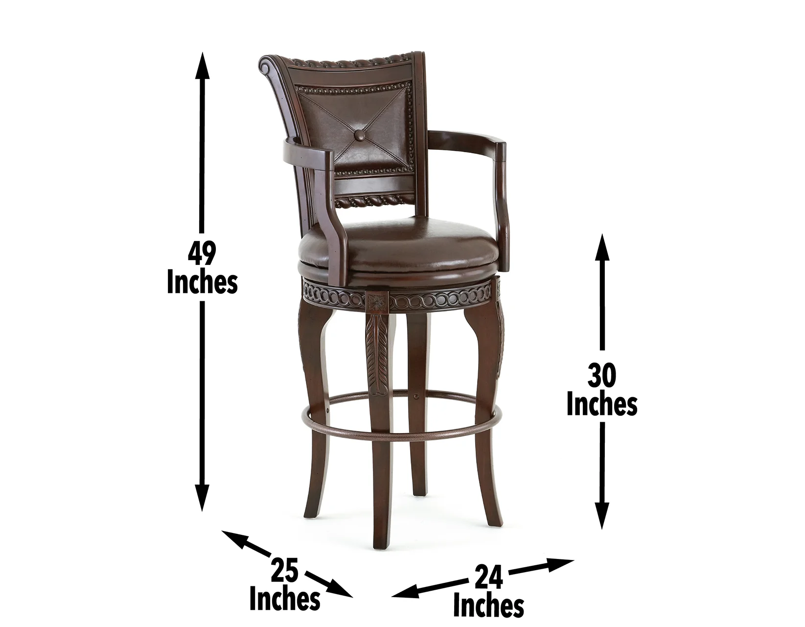 Antoinette 30" Classic Style Bar Stool - Set of 2 - Image 6