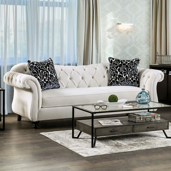 Antoinette Glam White Sofa Collection SM2228 - Image 2