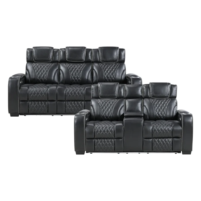 Apex Genuine Leather 2 Pc Sofa Collection - Image 3