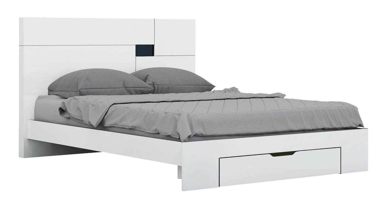 Aria Eastern King Bed - White