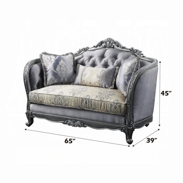 Ariadne Platinum Sofa & Loveseat by Acme - Image 10