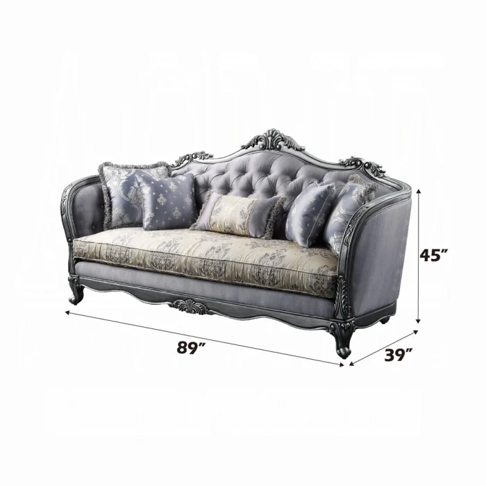 Ariadne Platinum Sofa & Loveseat by Acme - Image 7