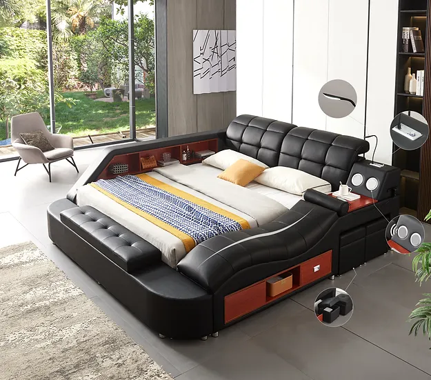 Artisan Furniture 9012 Italian Leather Bed w/Massage - Image 2