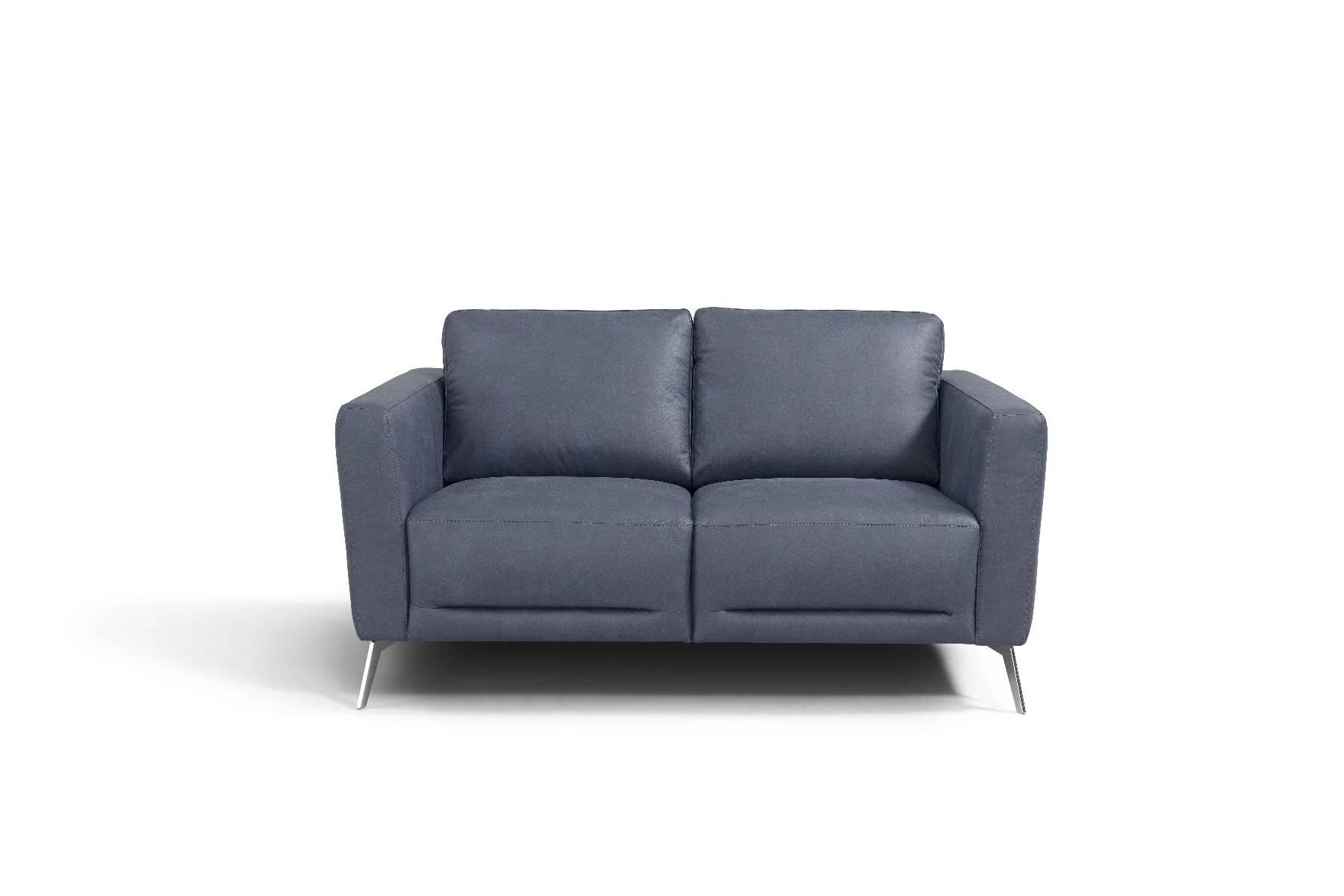 Astonic Blue Leather Loveseat LV00213 - Image 2