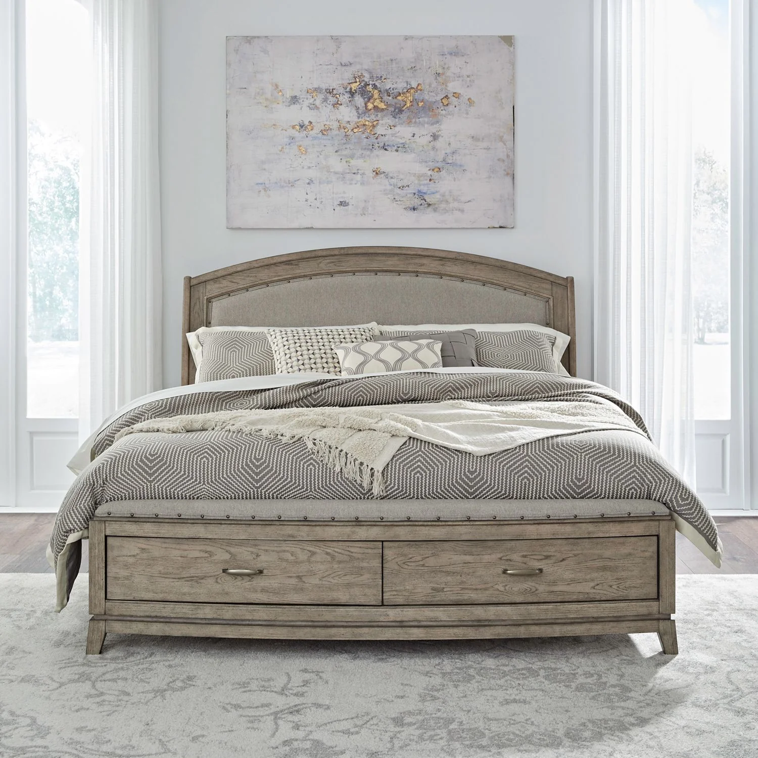 Avalon Queen Upholstered Storage Bed 805-BR-QUS