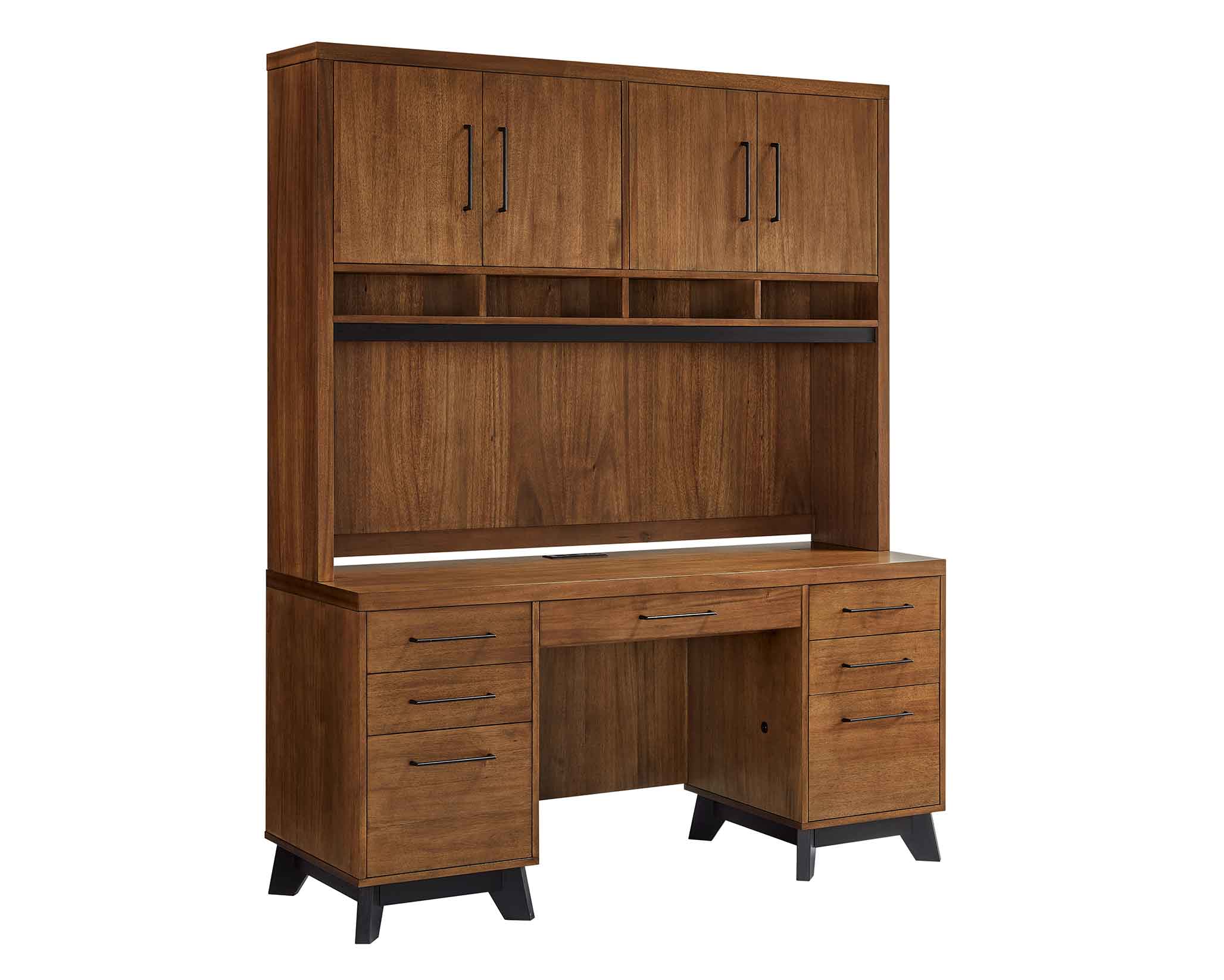 Avery IMAV642 Brown Credenza Hutch - Image 3