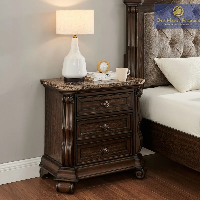 B5000 King 4 Pc Cherry Bedroom Set - Image 11