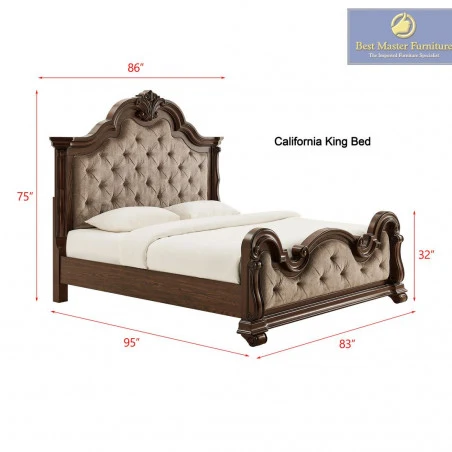 B5000 King 4 Pc Cherry Bedroom Set - Image 4