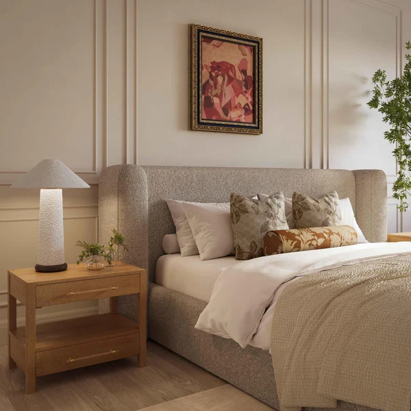 Babette Tan Boucle King Bed B69136 - Image 2
