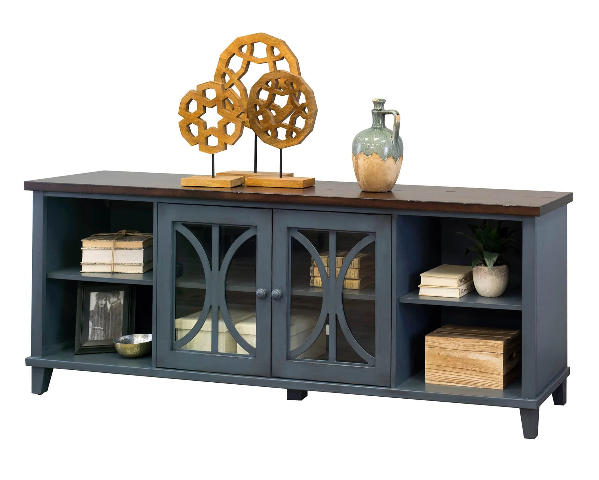 Martin Furniture Bailey 80" TV Console - Blue or White Finish - Image 5