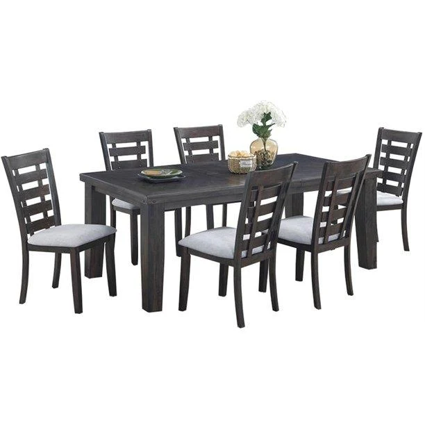 Bailey Weathered Grey 7 Pc Dining Set by Cosmos - Image 2