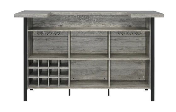 Bellemore Bar Unit Grey Driftwood & Black - Image 5