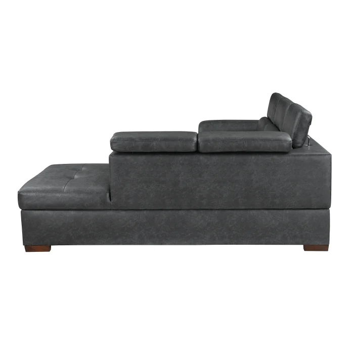 Barre 8567GY Gray Sectional Pull-Out Bed - Image 3