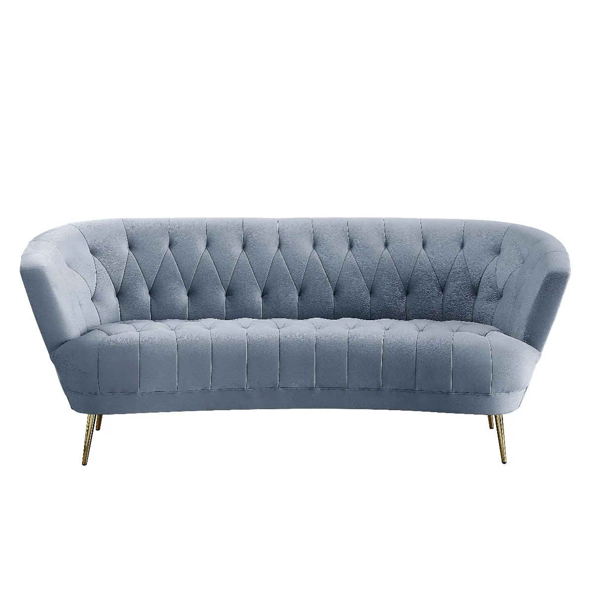 Bayram Light Gray Velvet Living Room Sofa by Acme - Image 3